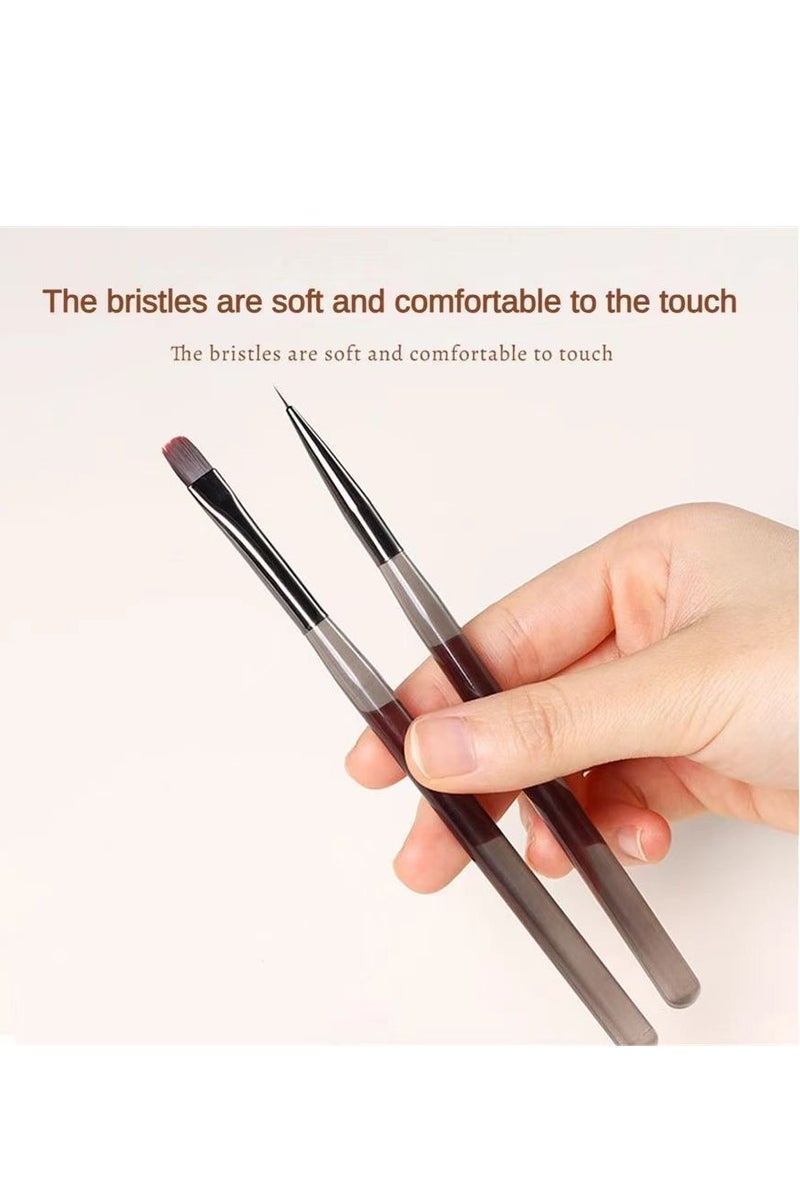 4 قطع من فرش الطلاء الناعمة والمرنة والصعبة ، فرش الزيت ، أظافر الطلاء الاكريليك الرسم الوجه نماذج السيراميك المصغرة بالألوان المائية - Image 2