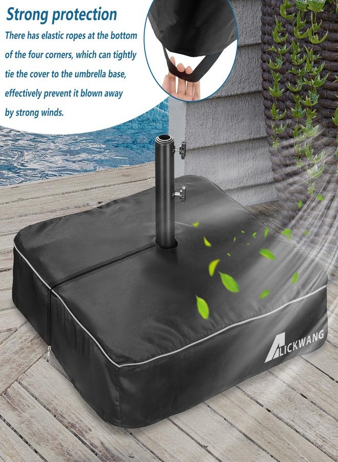 Alickwang Patio Umbrella Base Cover,Heavy Duty 600D Waterproof Anti-UV Outdoor Square Umbrella Stand Base Cover,30"L x 30"W x 5"H,Cover Only. - Image 5