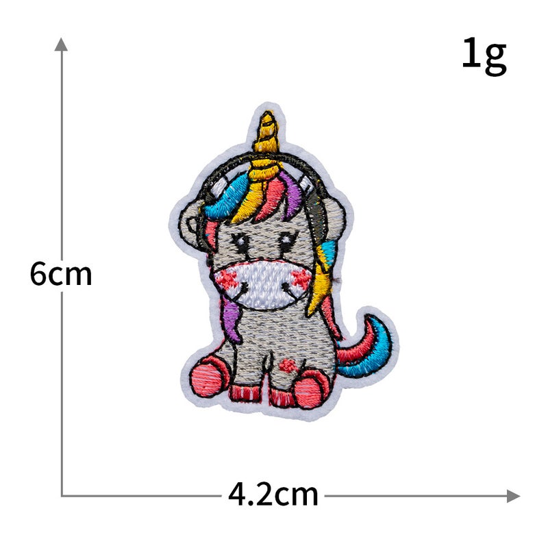 Cross-Border Cute Unicorn Computer Embroidery Patches for Childrens Clothing, Cartoon Embroidery Patches for Ironing R3745 - Image 4