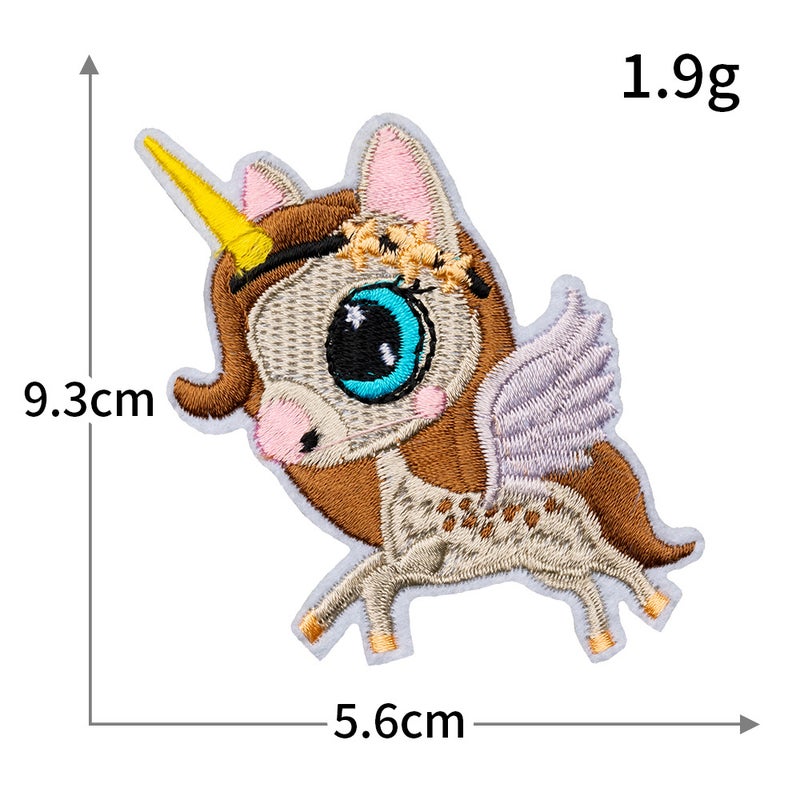 Cross-Border Cute Unicorn Computer Embroidery Patches for Childrens Clothing, Cartoon Embroidery Patches for Ironing R3745 - Image 3