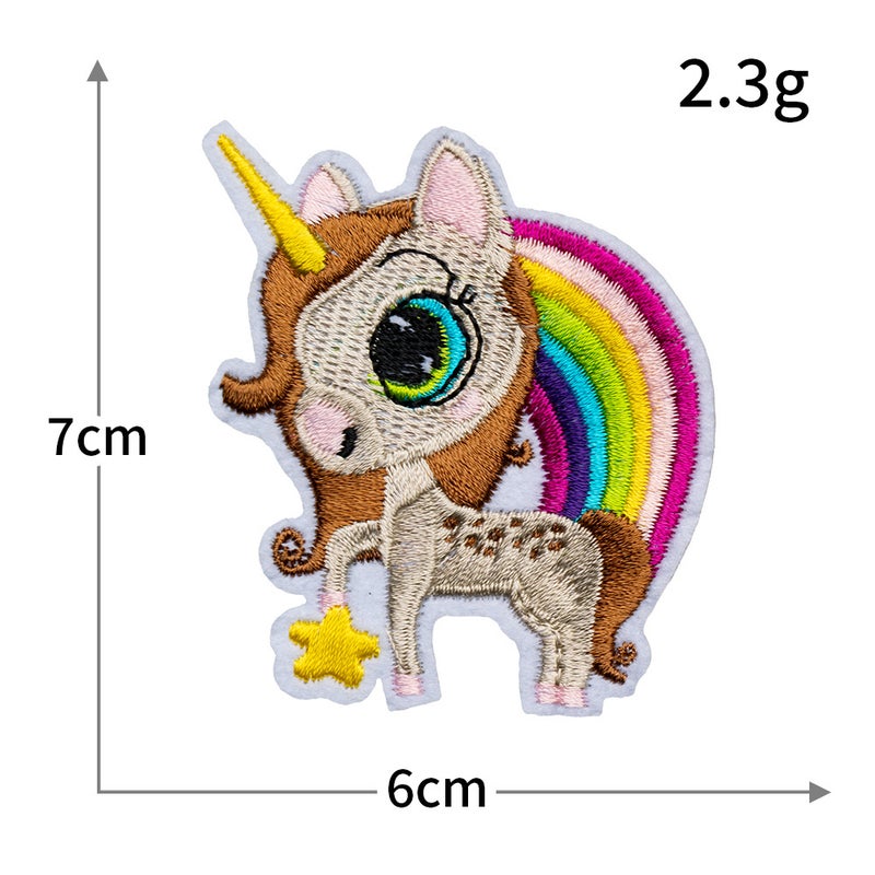 Cross-Border Cute Unicorn Computer Embroidery Patches for Childrens Clothing, Cartoon Embroidery Patches for Ironing R3745 - Image 2