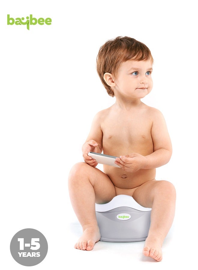 Baybee Neo Baby Potty Training Seat for Baby, Portable Kids Potty Chair Seat for Toddlers with Detachable Bowl & High Backrest, Baby Toilet Seat Potty Seat for Kids 1 to 5 years Boy Girl (Grey) - Image 3