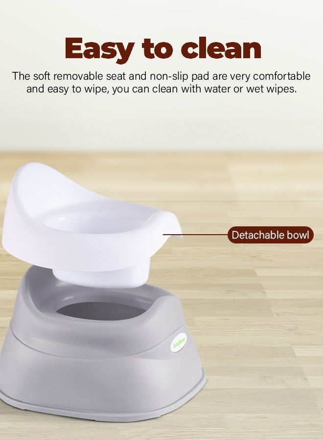 Baybee Neo Baby Potty Training Seat for Baby, Portable Kids Potty Chair Seat for Toddlers with Detachable Bowl & High Backrest, Baby Toilet Seat Potty Seat for Kids 1 to 5 years Boy Girl (Grey) - Image 5