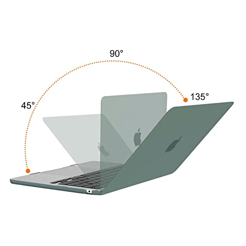 MOSISO Compatible with MacBook Air 13 inch Case 2025 2024 2023 2022 M4 A3240 M3 A3113 M2 A2681, Plastic Hard Shell&Keyboard Cover&Screen Film&Type C for MacBook Air 13.6 inch Case, Emerald Green - Image 4