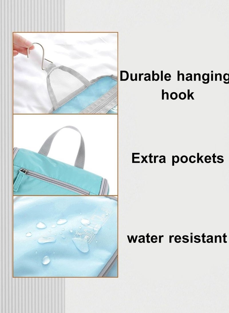 مورانو شنطة تنظيم للسفر متعددة الوظائف لمستحضرات التجميل ومستحضرات التجميل والمكياج والحلاقة للرجال والنساء شنطة معلقة لتنظيم ادوات الزينة والسفر - Image 5