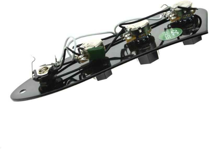 KAISH Fully Loaded Control Plate Pre-Wired Control Plate with Wiring Harness for Jazz J Bass Black - Image 5