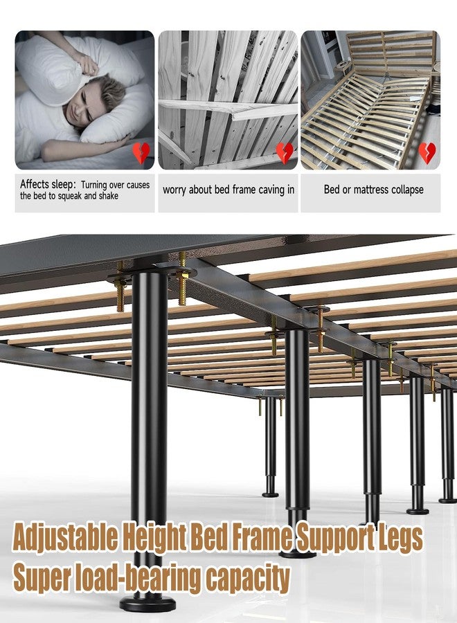 Laowu Metal Bed Frame Support Legs, 9.8-16.5 Inch Adjustable Height Bed Support Legs, Bed Legs Replacement Parts for for King Queen, Under Bed Support Slat Reinforcement Kits Bed Frame Center Support 2 Pack - Image 4