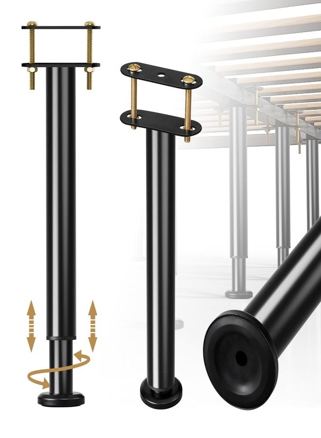 Laowu Metal Bed Frame Support Legs, 9.8-16.5 Inch Adjustable Height Bed Support Legs, Bed Legs Replacement Parts for for King Queen, Under Bed Support Slat Reinforcement Kits Bed Frame Center Support 2 Pack - Image 1