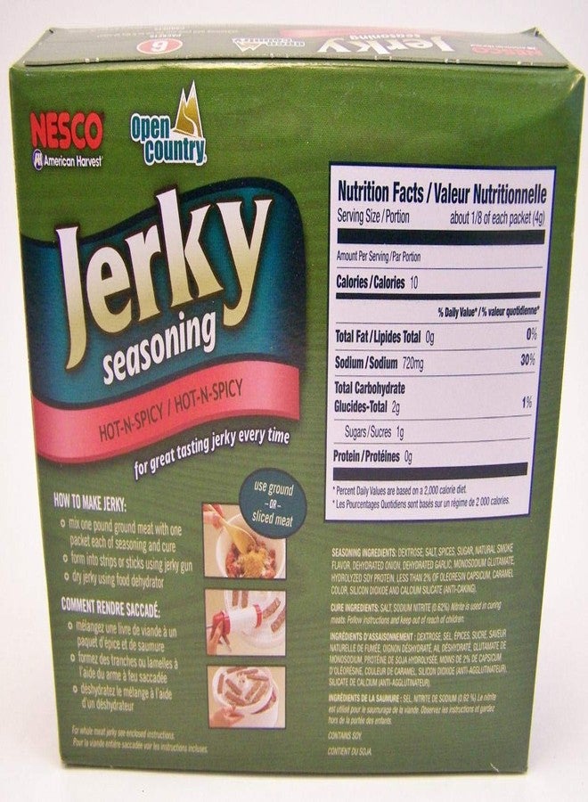 Nesco Jerky Seasoning Hot-N-Spicy Flavor 6 Pack BJH-6 Seasoning And Cure Mix - Image 3
