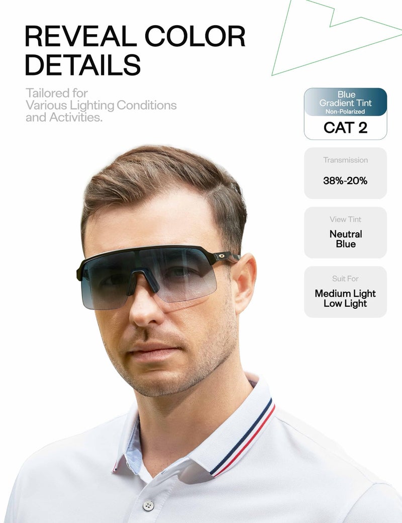 Mryok UV400 Replacement Lenses for Oakley Hijinx OO9021 Sunglasses, HD Polarized, UV Protection, Impact Resistant & Perfectly Fit - Blue Gradient Tint - Image 4