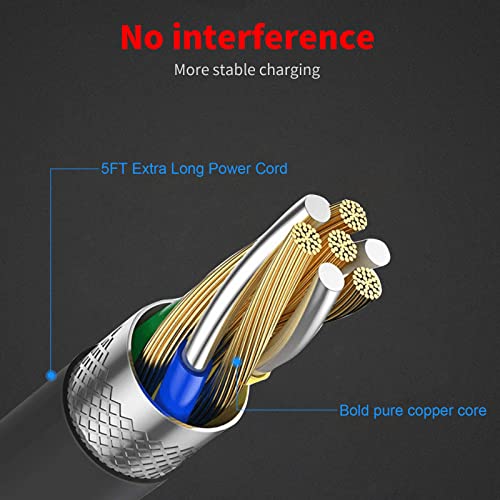 MEROM Universal 5V DC Type-C Power Cable, USB C to DC 5.5x2.1mm Charging Cord Plug with 8 Connector Tips(5.5x2.5, 4.8x1.7, 4.0x1.7, 3.5x1.35, 2.5x0.7, Micro USB, Type-C, Universal Connector) - Image 4