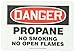 Accuform Accuform MCPG025VP Plastic Safety Sign, Legend"DANGER PROPANE NO SMOKING NO OPEN FLAMES", 7" Length x 10" Width x  - Image 2