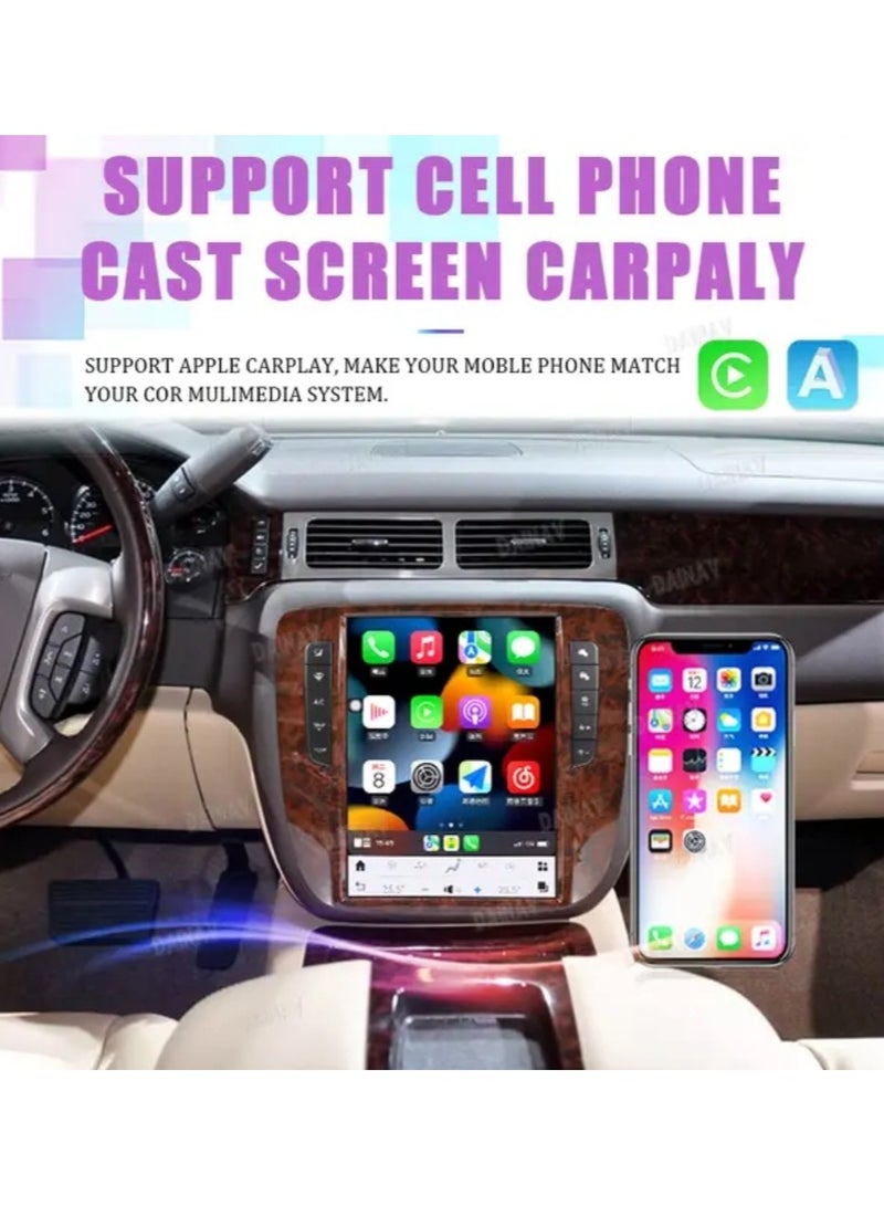 Vierex Android Car Stereo Tesla For GMC Yukon Chevrolet Suburbane Tahoe 2007-2013 Headunit Multimedia 4G SIM 12.1 Inch QLED Touch Screen Fast Interface Support Apple Carplay Android Auto Wireless - Image 5