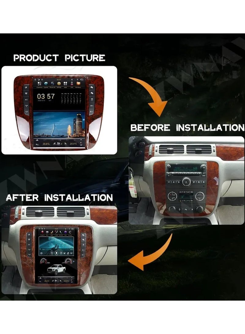 Vierex Android Car Stereo Tesla For GMC Yukon Chevrolet Suburbane Tahoe 2007-2013 Headunit Multimedia 4G SIM 12.1 Inch QLED Touch Screen Fast Interface Support Apple Carplay Android Auto Wireless - Image 2