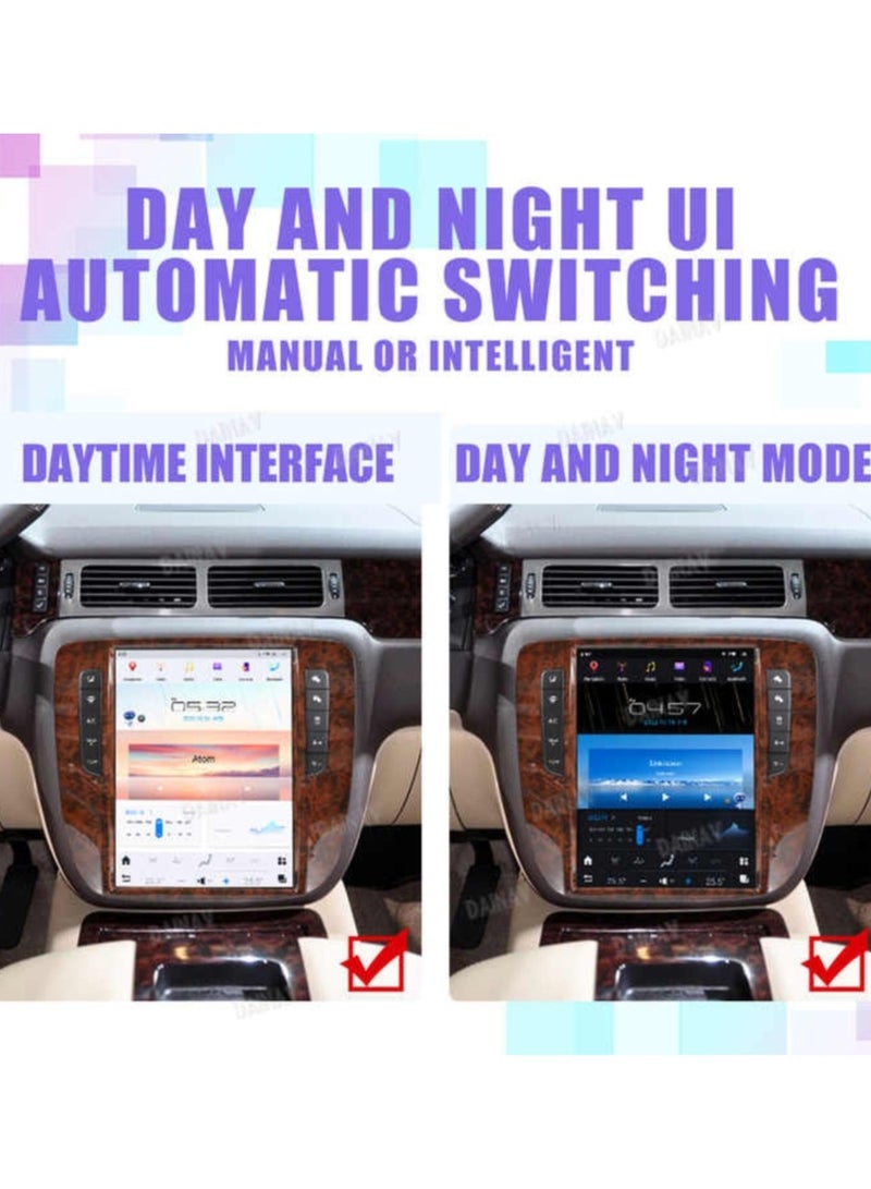 Vierex Android Car Stereo Tesla For GMC Yukon Chevrolet Suburbane Tahoe 2007-2013 Headunit Multimedia 4G SIM 12.1 Inch QLED Touch Screen Fast Interface Support Apple Carplay Android Auto Wireless - Image 4