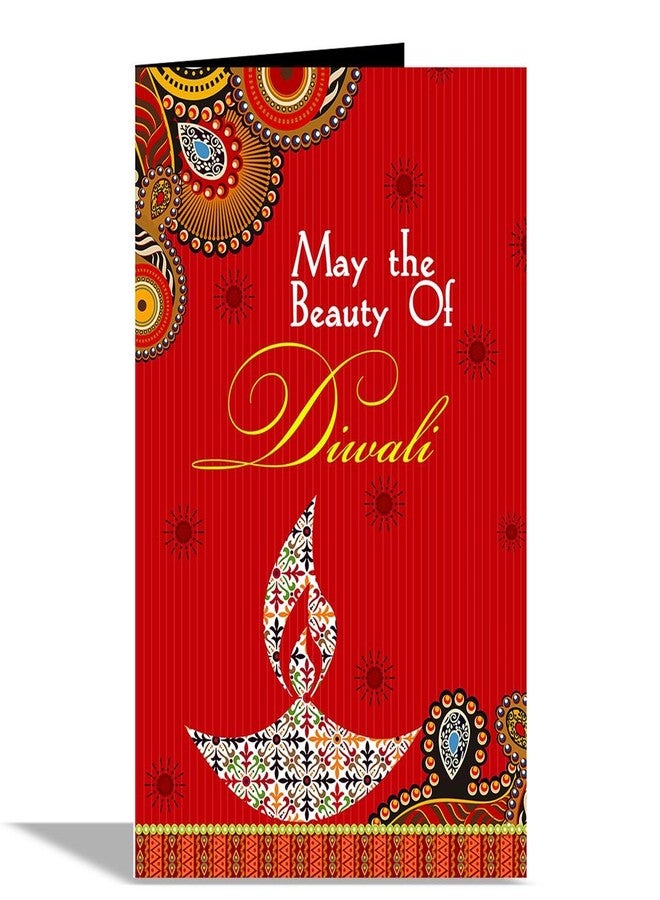 Alwaysgift May The Beauty of Diwali 2 Diyas, Ladies Wallet, Smiley Keychain,s & Greeting Card Combo Set - Image 2