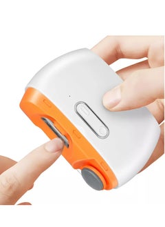 MOCOM 2-in-1 Electric Nail Clipper & Polisher with LED Light - Rechargeable, Portable, and Safe Manicure Machine  - Image 1