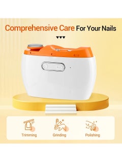 MOCOM 2-in-1 Electric Nail Clipper & Polisher with LED Light - Rechargeable, Portable, and Safe Manicure Machine  - Image 3