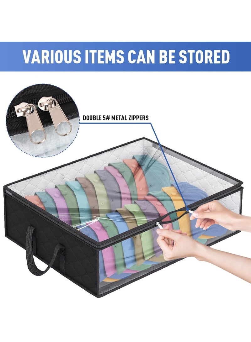 Relex Wide Hat Storage for Baseball Caps, Large Capacity Hat Organizer for Closet Cap Holder Holds up to 40 Hats, Black  - Image 5