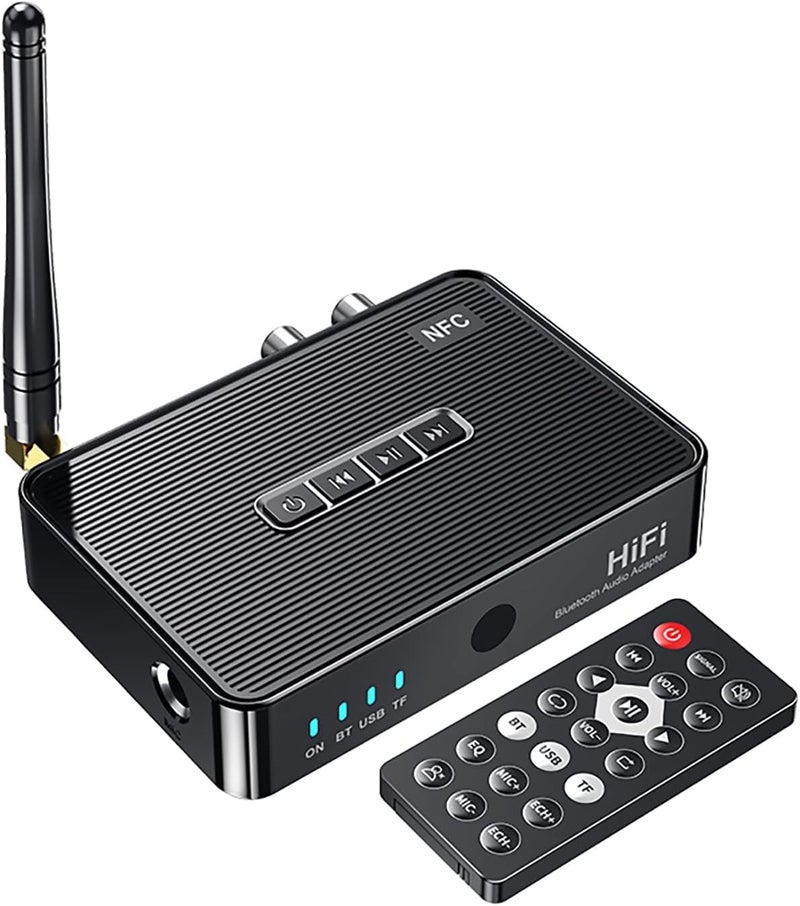 Etzin Bluetooth 5.1 Audio Receiver Transmitter,Wireless Audio Adapter NFC to RCA Stereo Audio Amplifier for Home Music Streaming-EPL-1097WA. - Image 1