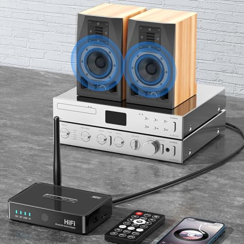 Etzin Bluetooth 5.1 Audio Receiver Transmitter,Wireless Audio Adapter NFC to RCA Stereo Audio Amplifier for Home Music Streaming-EPL-1097WA. - Image 5