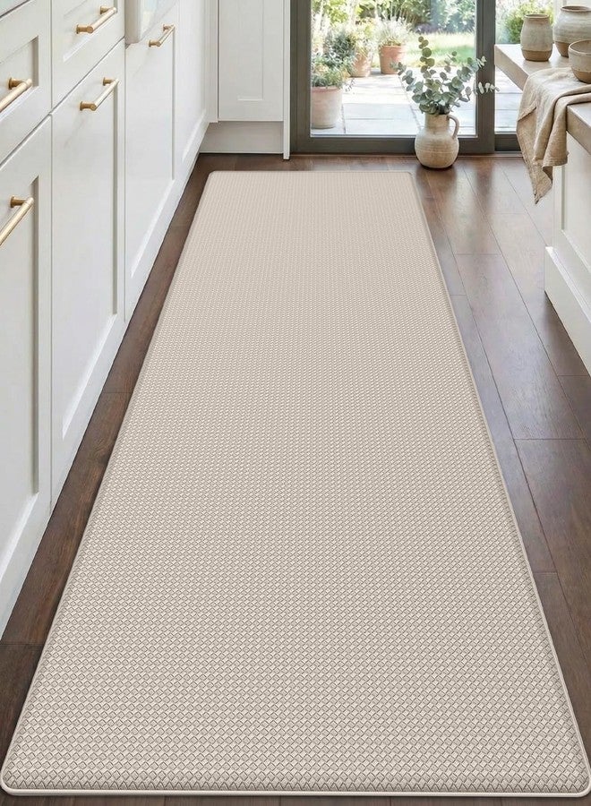 DEXI Kitchen Mat Anti-Fatigue Non-Slip Cushioned Comfort Waterproof Oilproof Easy Clean 60x150cm Beige - Image 1