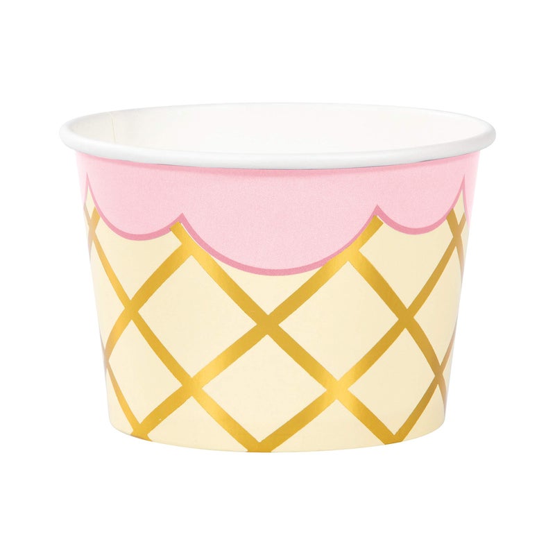 Creative Converting Ice Cream Party Treat Cups with Spoons, 8 ct - Image 3