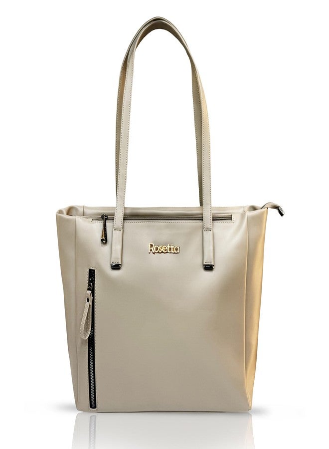 روزيتا مجموعة هدايا روزيتا للعناية بالبشرة الفاخرة مع حقيبة حمل - جل استحمام، لوشن الصبار، جل الوجه بخلاصة النبيذ الأحمر، ملح استحمام بخلاصة الورد، مرطب شفاه بخلاصة الكاكاو - مجموعة تدليل 5 في 1 للنساء - لون أبيض كريمي - Image 4