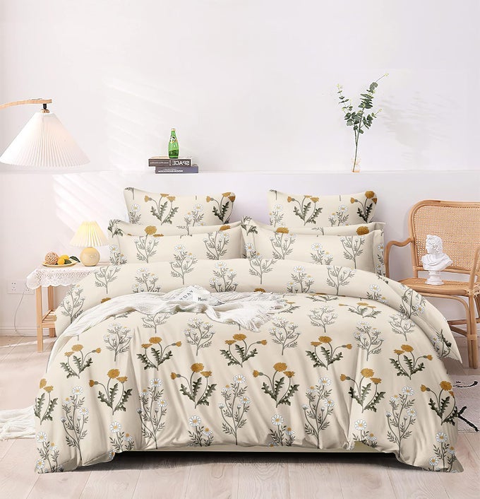 FLORAL DOUBLE BED COMFORTER QUILTS SIZE 216X230CM