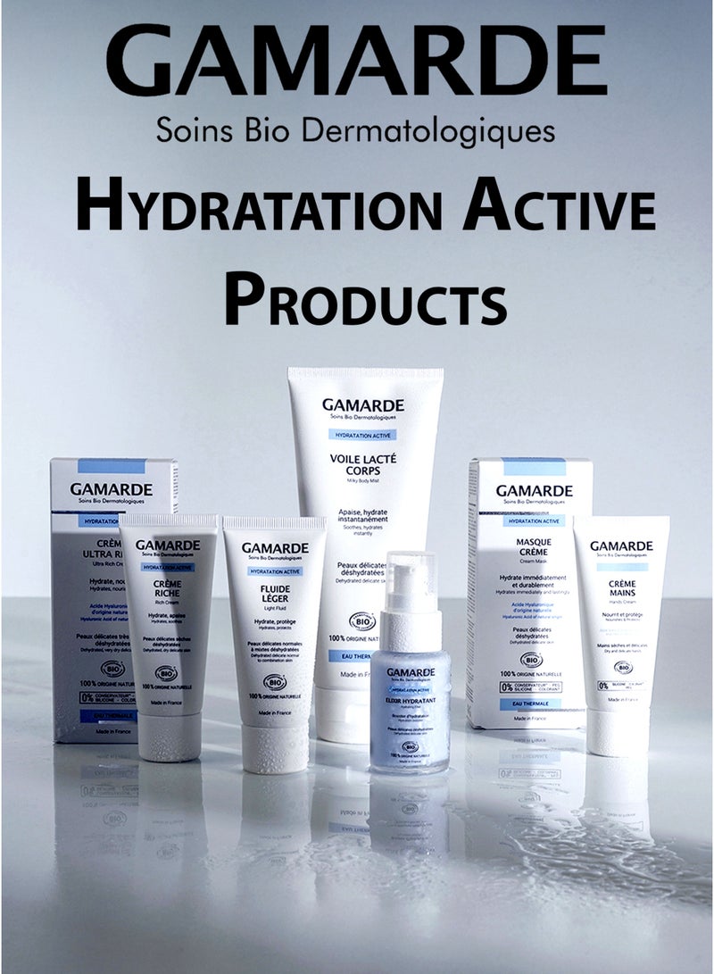 gamarde Ultra Rich Organic Face Cream with Plant-Based Hyaluronic Acid & Shea Butter Deep Hydration & Skin Barrier Repair Moisturizer for Very Dry, Dehydrated, Sensitive Skin Nourishes, Soothes, Restores Radiance Vegan, Natural, ECO Certified 40ml Made in France - Image 5