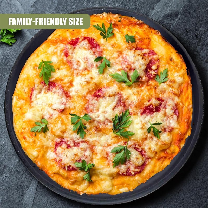 Geezy Non-Stick Pizza Baking Tray, Large 32 cm, Carbon Steel, Fridge, Freezer & Dishwasher Safe (2) - Image 3