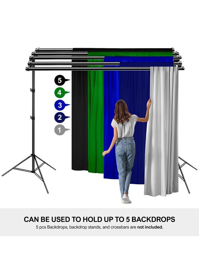 JS JULIUS STUDIO Julius Studio [2 Pack] 5-Crossbar Mount Backdrop Support, Dual & Triple Crossbar Connector Hardware for Multi Layer Backdrop Screens, Decorations, Photoshoot, Party, Birthday, Curtains, JSAG754  - Image 3