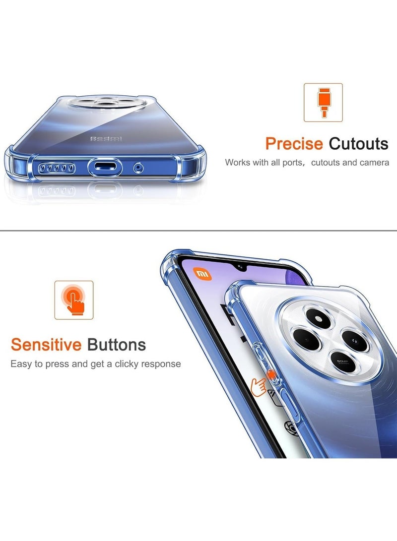 Techie Xiaomi Redmi 14C TPU Bumper Corner Case with Camera Lens Protection Transparent Protective Back Cover - Image 5