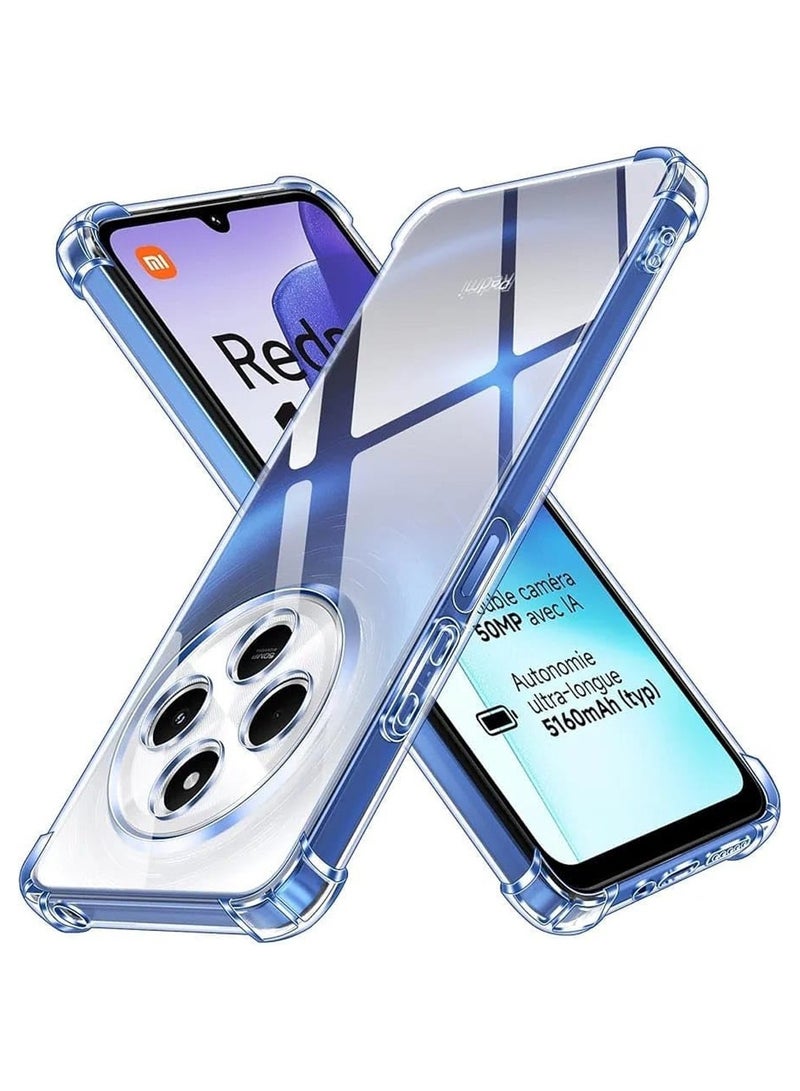 Techie Xiaomi Redmi 14C TPU Bumper Corner Case with Camera Lens Protection Transparent Protective Back Cover - Image 1