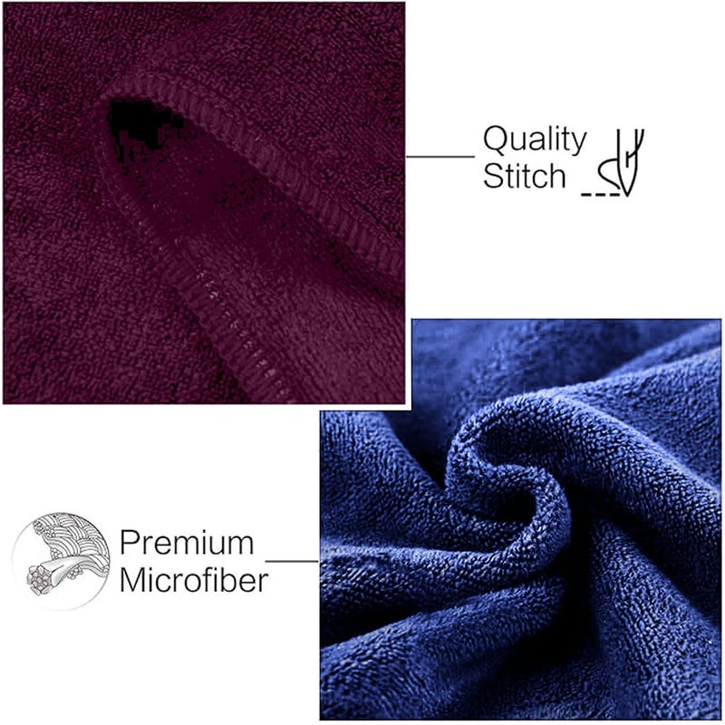 MAXOSHINE Hand Towel Set of 4-Super Soft Quick Dry Microfiber Face Towel for Women Men- Napkins for Wash Basin Gym Sports Travel-40 x 60 cm - Image 4