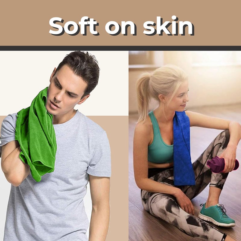 MAXOSHINE Hand Towel Set of 4-Super Soft Quick Dry Microfiber Face Towel for Women Men- Napkins for Wash Basin Gym Sports Travel-40 x 60 cm - Image 5