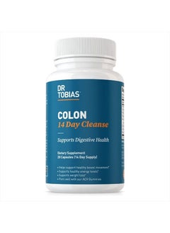 Dr. Tobias Colon 14 Day Cleanse, Advanced Gut Cleanse Detox for Women & Men with Cascara Sagrada, Psyllium Husk & Senna Leaf, Non-GMO Colon Cleanse, 28 Capsules (1-2 Daily)  - Image 1