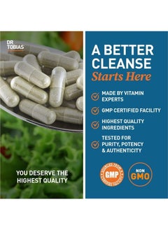Dr. Tobias Colon 14 Day Cleanse, Advanced Gut Cleanse Detox for Women & Men with Cascara Sagrada, Psyllium Husk & Senna Leaf, Non-GMO Colon Cleanse, 28 Capsules (1-2 Daily)  - Image 5