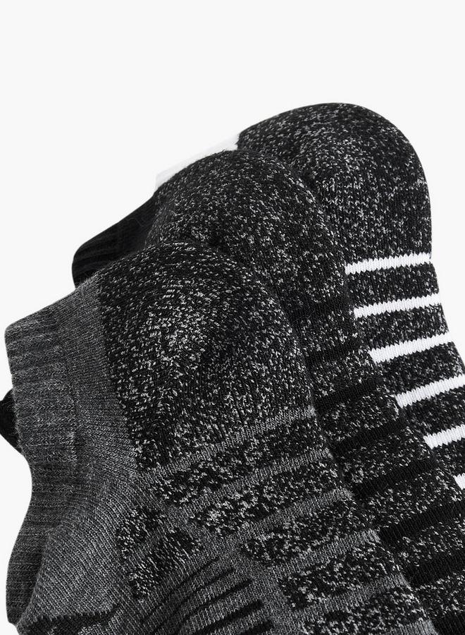 كابا طقم 3 أزواج - جوارب كابا مخططة بطول الكاحل بنصف تيري - Image 4
