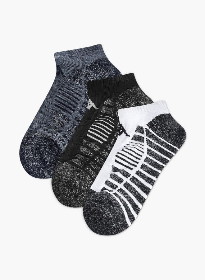 كابا طقم 3 أزواج - جوارب كابا مخططة بطول الكاحل بنصف تيري - Image 1