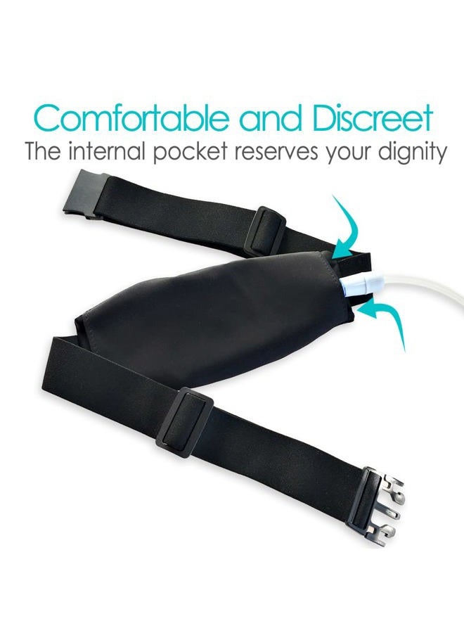 DiaBelt Insulin Pump Belt with Double Slide Zipper Pouch Medical Holder for Diabetic T1D Adjustable Waist Band Accessories Lightweight for Tubing Epipen Men Women Adult Black - Image 5