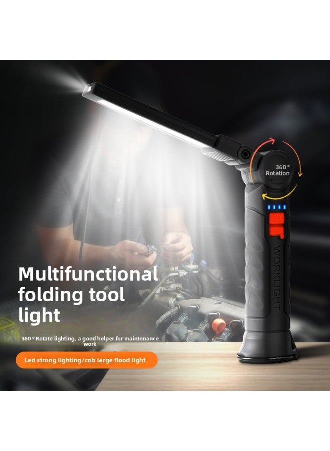 Loquat Auto Repair Maintenance Work Light Strong Light Super Bright LED Floodlight Household Outdoor Portable Multifunctional Magnetic Absorbing Lamp-Colour:G52 Large Size Without Red Light - Image 2