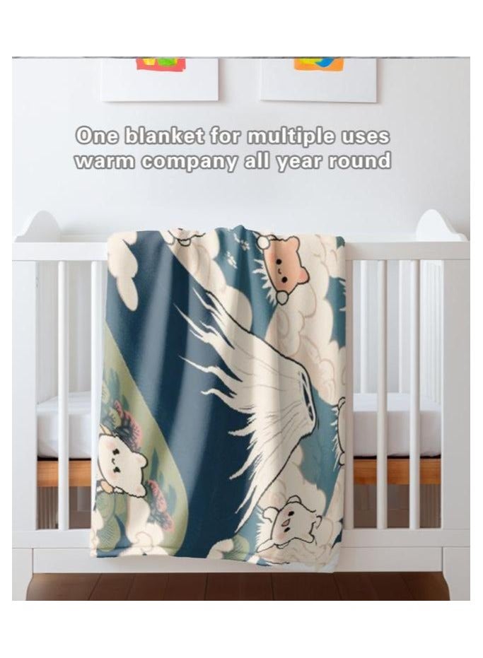 general Flannel thin blanket (warm and comfortable, suitable for sleep, gaming, dust removal and sandproof) 150cm*200cm - 866 - Image 1