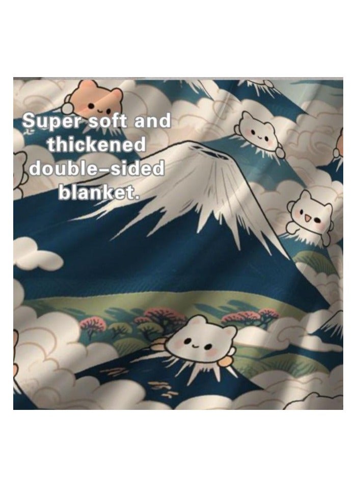 general Flannel thin blanket (warm and comfortable, suitable for sleep, gaming, dust removal and sandproof) 150cm*200cm - 866 - Image 5