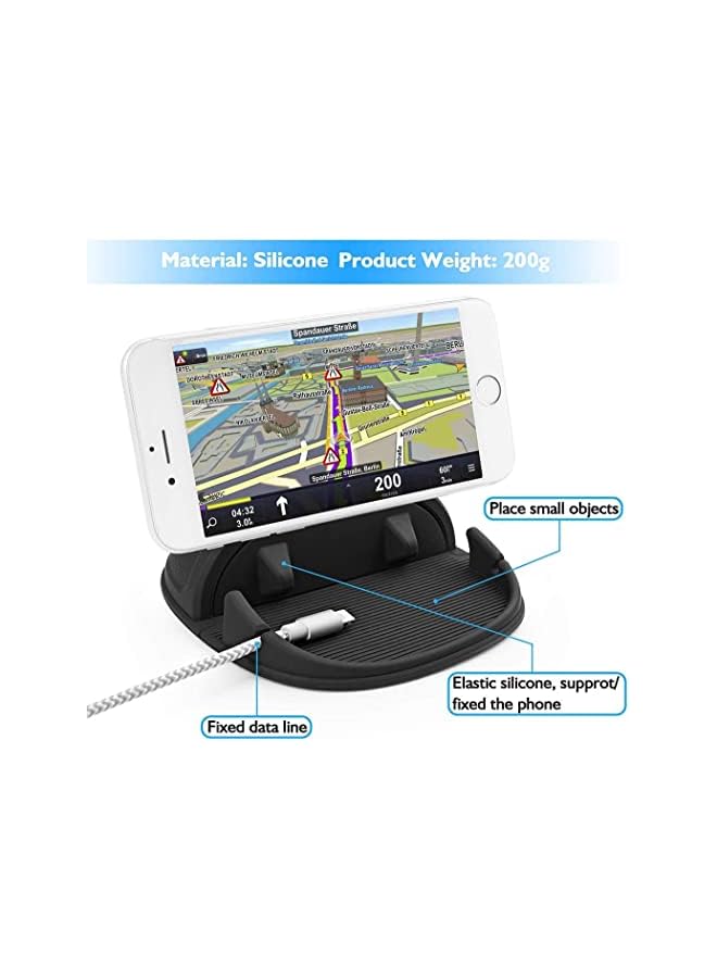 Green Tiger Car Phone Holder, Silicone Pad Non-Slip Dash Mat Suit for Max Thick 12mm(7 inch) Cell Phone Car Dashboard Mount Cradle Dock, Slip Free Desk Phone Stand Compatible with iPhone, GPS Devices and More - Image 2