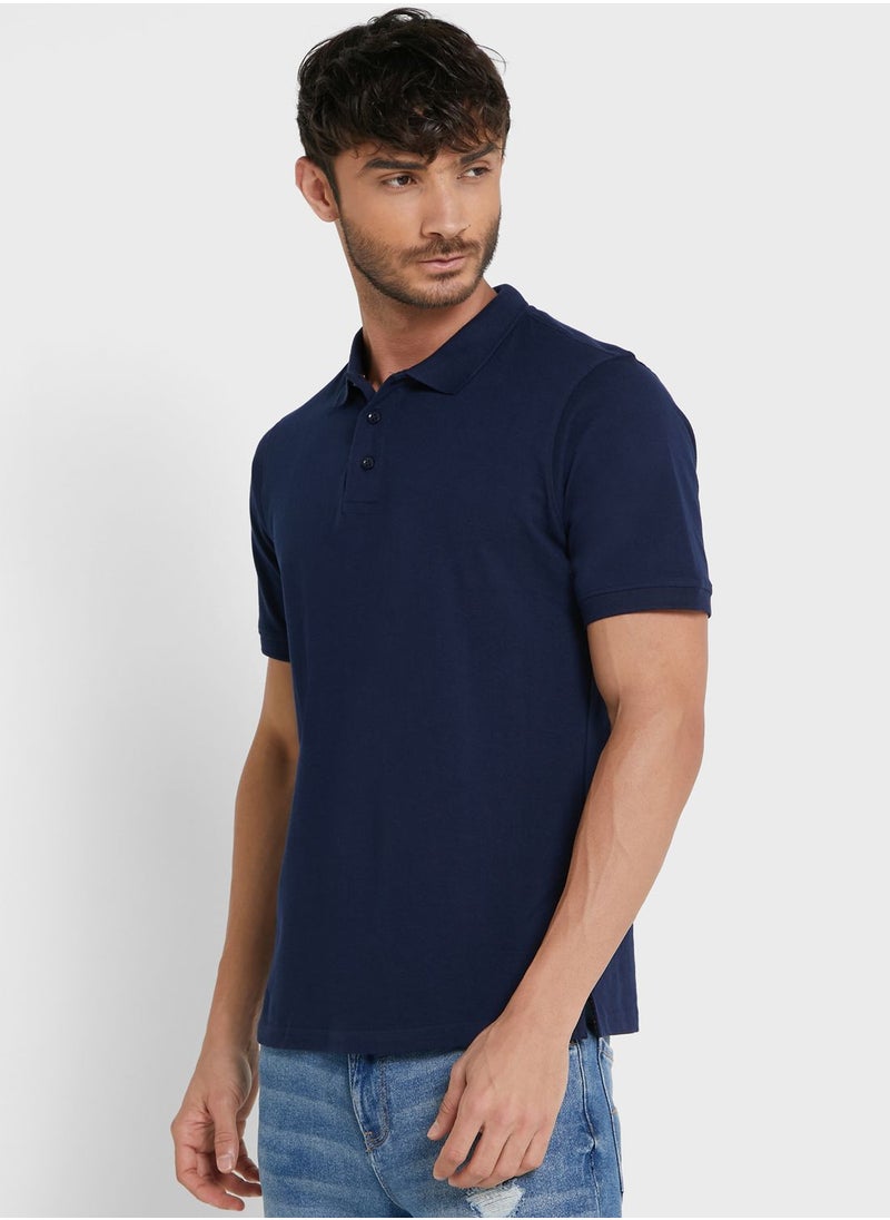 Seventy Five Basics Essential Pique Polo Shirt  - Image 1