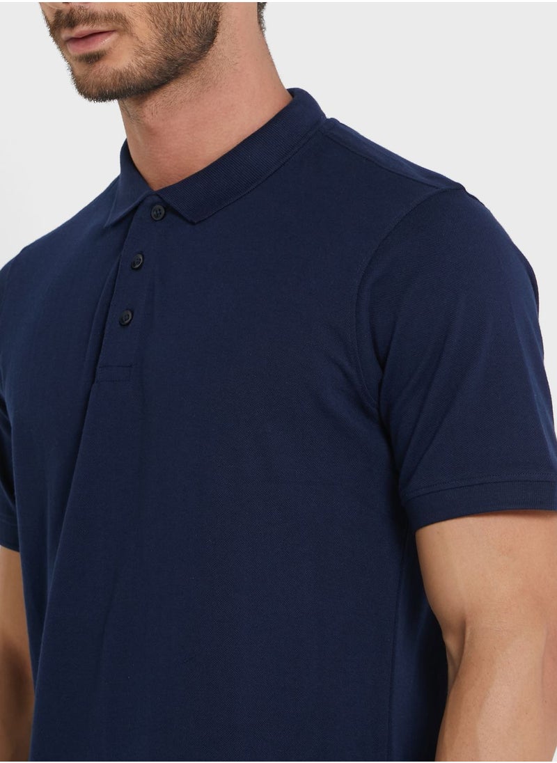 Seventy Five Basics Essential Pique Polo Shirt  - Image 3