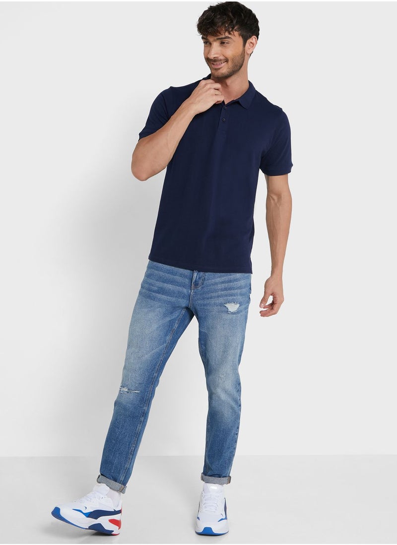 Seventy Five Basics Essential Pique Polo Shirt  - Image 4