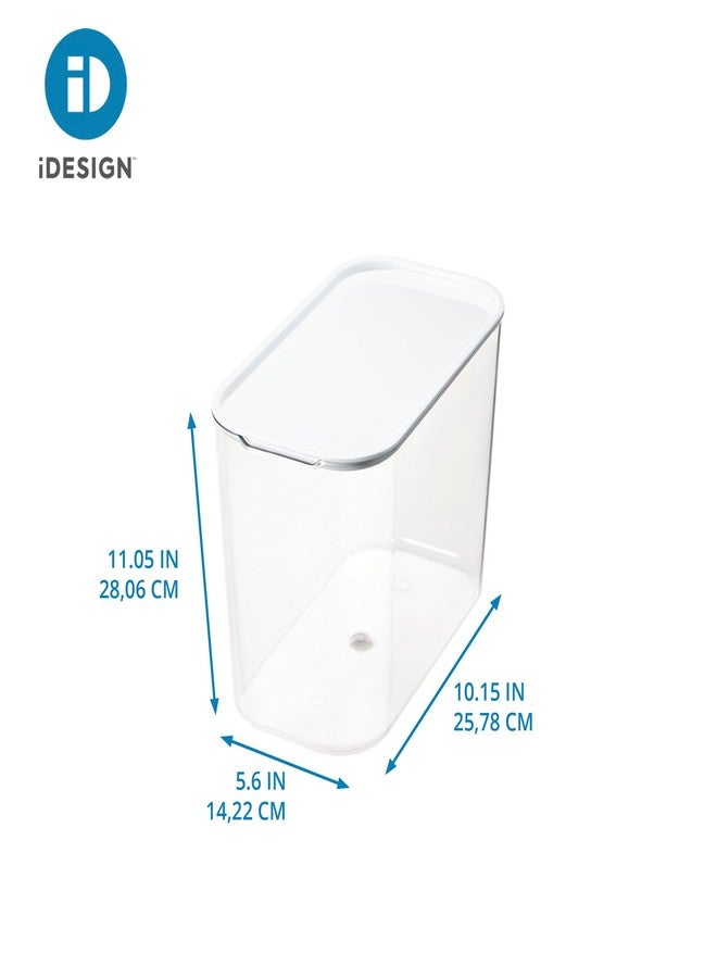 InterDesign iDesign Tall Inner Storage Bin with Lid, Set of 2, The Wallspace Collection, Clear Bin - Image 4