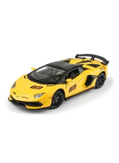 MSZ Lamborghini SVJ 1:24 With Pull Back Simulation Sound Light Doors Opened Collectible Kids Toys(Assorted Colors)  - Image 4